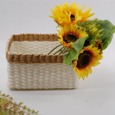 China Sundayhome Rope Basket Woven Storage Eco - Friendly Sustainable Paper Basket for sale