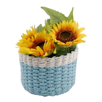 China Sundayhome Eco-Friendly Sustainable Paper Rope Basket Set Indoor Planter for sale