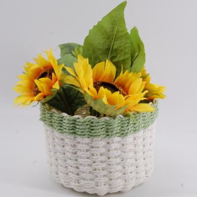 China Sundayhome Woven Rope Home Organization Paper Basket Eco - Friendly Sustainable Basket for sale