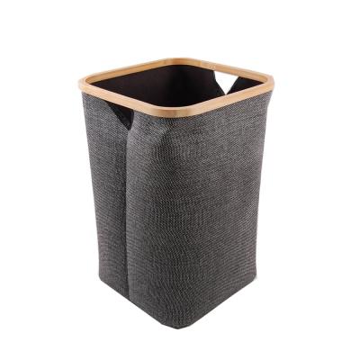 China 2020 Viable Best Felt Storage Basket Large Canvas Folding Sale Laundry Hamper for sale