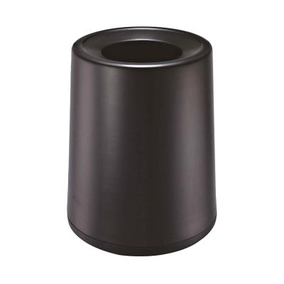 China Conical Waste Bin Sustainable Luxury Black Double-configuration Pop Aluminum Alloy Modern Trash Can Waste Bin for sale