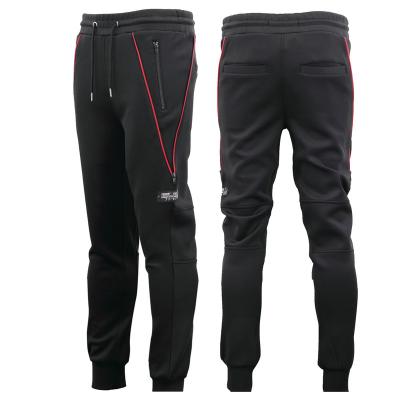 China Hot Selling Black Color Track Anti-static Zipper Mens Trotter Pants With Custom Logo for sale