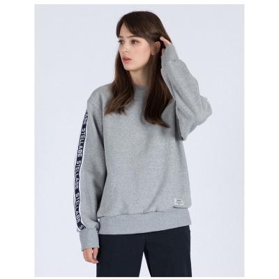 China Wholesale Fleece Anti-Shrink Gray Marl Color Bape Winter Wear Hoodies For Women With Tape At Sleeve for sale