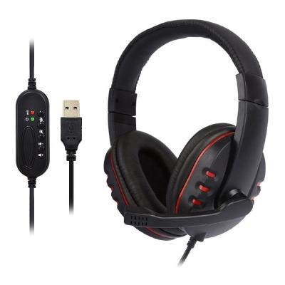 China Perfect Sound USB Wired Headphones With Microphone Stereo Gaming Headset Computer PC Laptop Earphones for sale