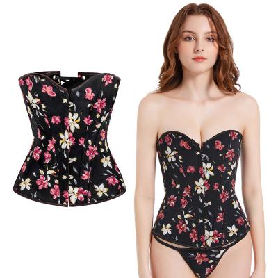 China Court Style Antibacterial Body Shaping Clothes Flower Broken Body Shaping Underwear Abdominal Waist Shaping Clothes for sale