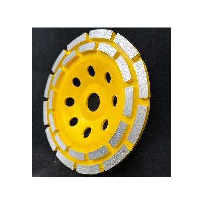 China Ferrous Metal Diamond Grinding Cup Wheel 180mm Double Row Diamond Saw Blade For Dry Cutting Granite for sale