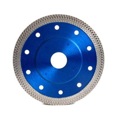 China Metal Ferrous Blade 125x10HX22.23mm Mesh Turbo Ultrathin Porcelain Saw for Porcelain Tile Cutting Disc for sale