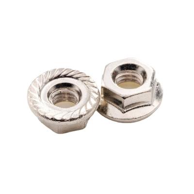 China Precision Stainless Steel Health Care Customized Hex Flange Nut Castellated Flange Nut 304 Fasteners for sale