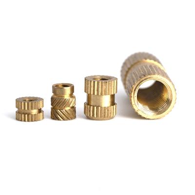 China Healthcare Custom Through Wire Copper Inserts Nuts Brass Knurled Nut Fasteners for sale