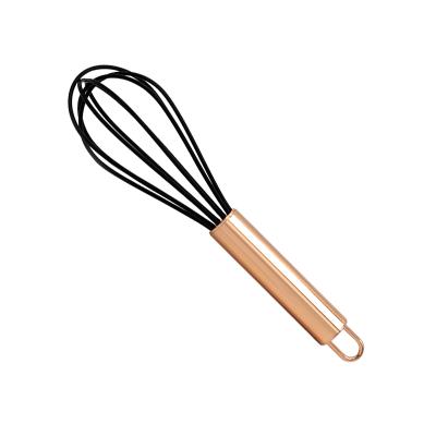 China 2021 Sustainable Beater Instruments Innovative 8 Inches Mounted Gold Stainless Steel Handle Small Silicone Beater Ball for sale