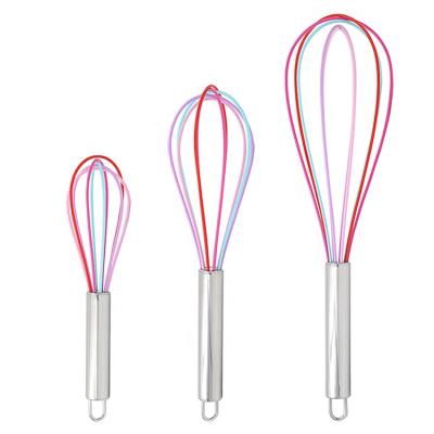 China Viable Silicone Beater Sets Kitchen Utensil Set Mixers Egg Beater In Egg Tools Silicone Egg Beater for sale