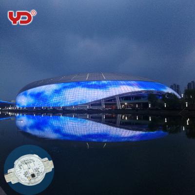 China Large Stadium Display Large Mesh LED Stadium Outdoor Electronic Media Advertising Soft Facade Soft Media Facade for sale