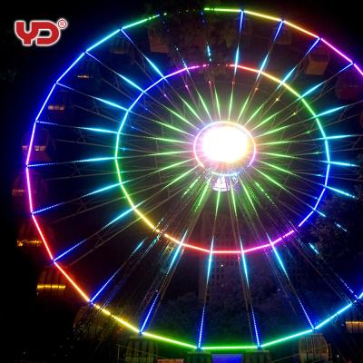 China Theme Park Ferris Wheel Equipment Full Color String Round Led Pixel Module Light for sale