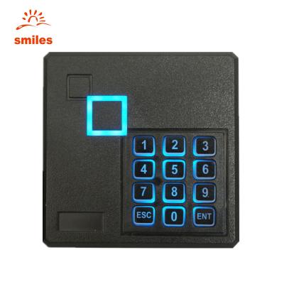 China ABS Waterproof Wiegand RFID Card Reader With Keypads For Door Access Control for sale