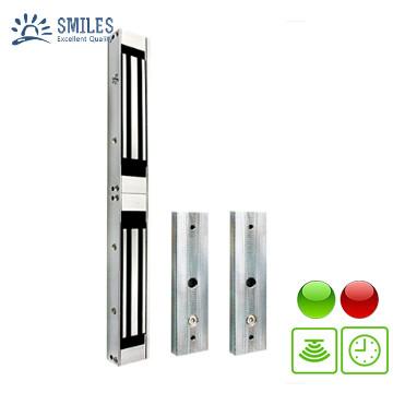 China 1200lbs 12V/24V Electromagnetic Double Door Lock with Time Delay, LED and Sensor Lock Functions 500Lx48Wx25H (mm) for sale