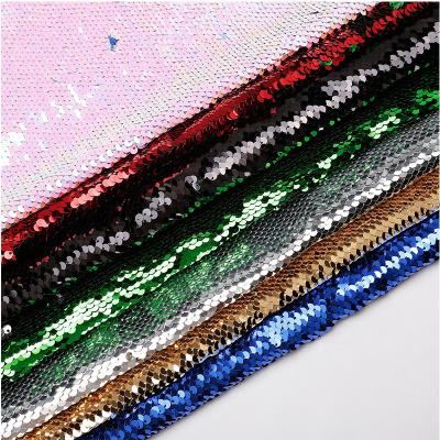 China Wholesale Various Colors Waterproof Embroidery Double Sided Sequin Fabric China Factory for sale