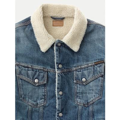 China Sustainable Wholesale Fashion Fleece Collar Warm Men's Sherpa Trucker Jacket In Winter for sale