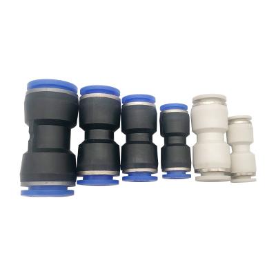 China High Quality PU Hotels Plastic Straight Air Connector Quick Hose Connector for sale