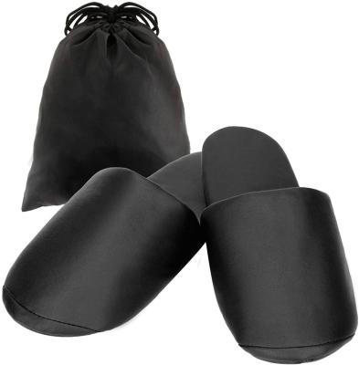 China Japan Anti-slippery Wear Indoor Lady Slipper For Men's Travel Gift Bag Fold Airplane Convenient Slippers for sale