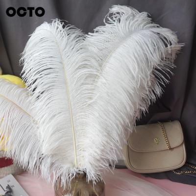 China Factory Supply Big Natural Ostrich Feather 50-55cm 20-22in Thick Carnival Ostrich Feathers Feather Costume Wedding Centerpiece for sale