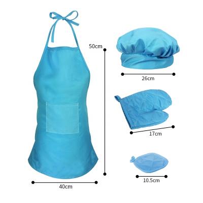 China Veitch's Fairy Tales Drinks/Food Pretend Role Play Costume Kitchen Toy Baking Cooking Accessories Children's Apron Glove Chef Hat For Kid Girl for sale