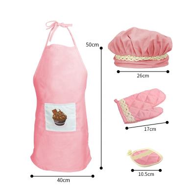 China Veitch's Fairy Tales Drinks/Food Pretend Role Play Costume Kitchen Toy Baking Cooking Accessories Children's Apron Chef Hat For Kid Girl for sale