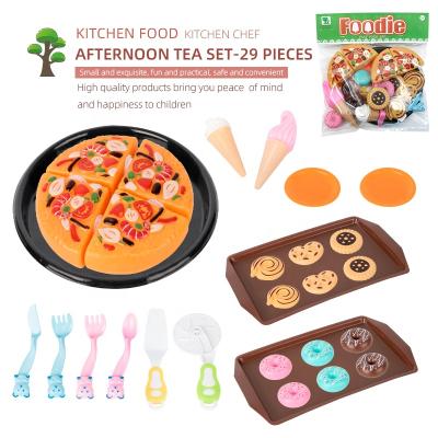 China Play Food Weiqitonghua Children Pretend Play Food Cooking Kitchen Toy Set For Girl Toy Cutting Pizza Baking Kid for sale