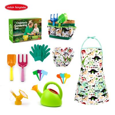 China Veitch Fairy Tales Child Gardening Equipment Set Pastoral Apron Watering Can Shovel Preschool Play Toy Gift For Girl Boy Outdoor Tool Garden for sale