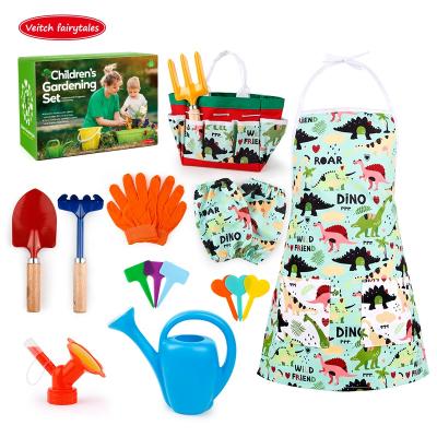 China Veitch Fairy Tales Child Gardening Equipment Set Pastoral Apron Watering Can Shovel Preschool Play Toy Gift For Girl Boy Outdoor Tool Garden for sale