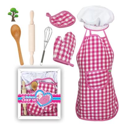 China Chef Role Play Costume Kids Kitchen Dress Up Game Cooking Toddler Baby Boy Girl Mini Kitchen Toy Set For Kids Consumables Lots for sale