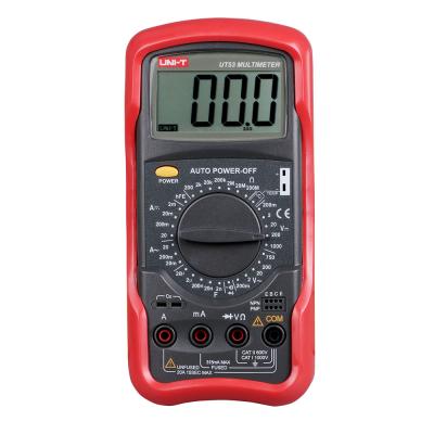 China Yes UNIT UT53 Resistance Temperature Test Digital Multimeter Ammeter Volt Ohm Tester AC/DC Meter Multimetro Capacitance Meters for sale