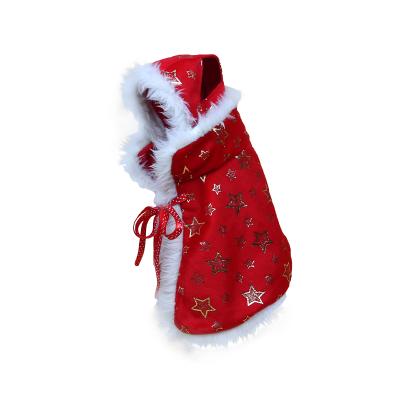 China Hot Stocked Amazon Dog Winter Hats New Year Pet Shawl Dog Hat And Scarf Red Set for sale