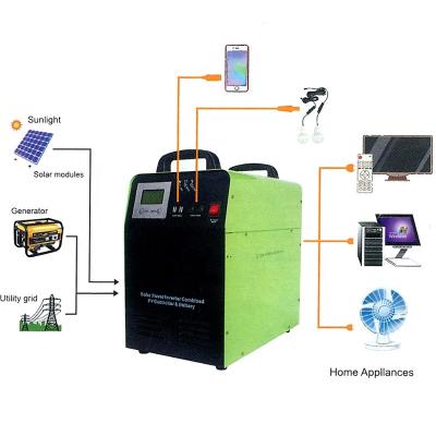 China Home and Outdoor Off Grid Solar Hybrid Solar Battery Pack Hybrid Solar Inverter System with Inverter and Battery All in One System for sale