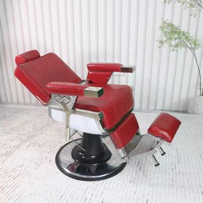 China Contemporary Luxurious Gold Base Inverted Retro Barber Chair Inverted Large Pump Design Can Be Customized Color For Barber Chair for sale