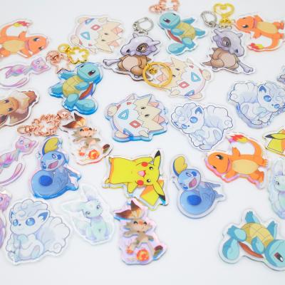 China Promotion Gift Boxin Wholesales Custom Sublimation Blank Glitter Epoxy Clear Holographic Cartoon Acrylic Charm for sale