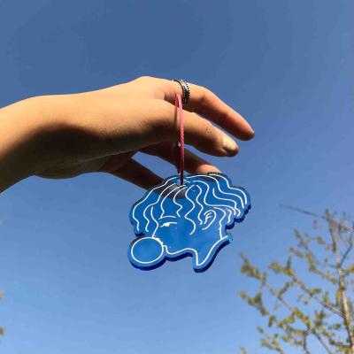 China Promotion Gift 2021 New Product Clear Acrylic Key Chain With Your Design Carving Shape Custom Acrylic Charm for sale