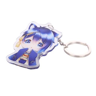 China Eco-friendly Acrylic NO MOQ Anime Souvenir Acrylic Key Chain Layer Show Gifts Peripheral Glitter Promotional Epoxy Glossy Blank Custom Logo for sale