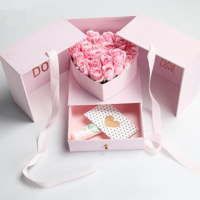 China Hot Sales Recyclable Wholesale Paper Flower Boxin Custom Paperboard Packaging Box Custom Cube Flower Magic Cube Gift Box for sale