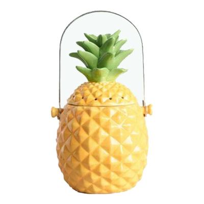 China Waste Bin Kitchen Decorative Fruit Shaped Custom Ceramic Compost Bin for sale