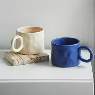 China INS Viable Style Irregular Nordic Decorative Handmade Ceramic Coffee Cup Coffee Mugs for sale