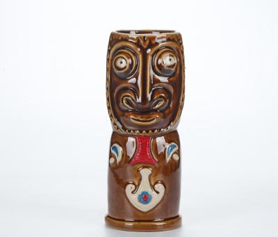 China Viable Ceramic Tiki Mugs For Cocktail Custom Hawaii Mugs Bar Accessories for sale