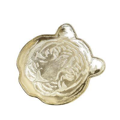 China Europe Luxury Gold Shape Jewelry Animal Holder for Necklace Ring Earring Ceramic Trinket Dish and Resin Gold Dish for sale