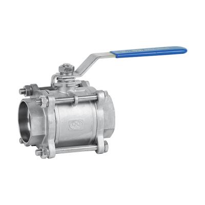 China General 1/4in to 4in CF8/CF8M 3PC Socket Welded Ball Valve (1000PSI to bore) for sale