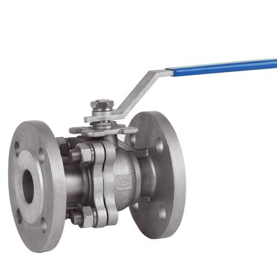 China General factory price DN50 2PC SS304 flanged ball valve DIN PN16 for chemical use for sale