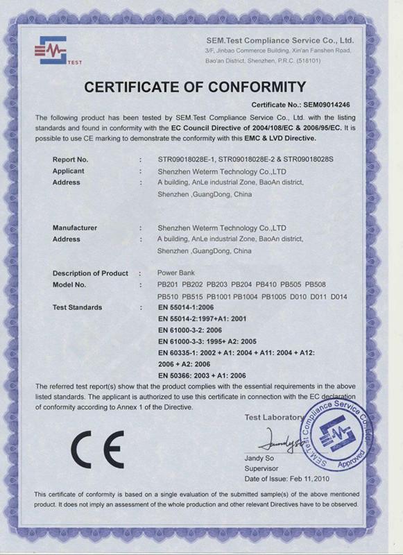 CE - Weterm Technology (shenzhen) Co., Ltd.