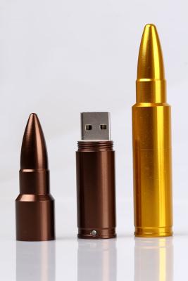 China Pen Bullet Shape USB Flash Drive Black Silver Gold Gun Color USB Drive for sale