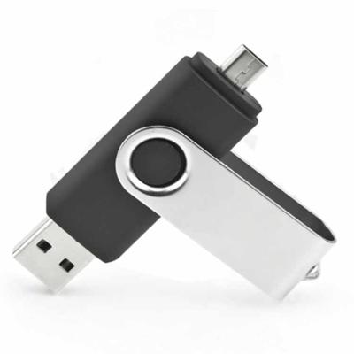 China 2 in 1 USB Memory Stick OTG Swivel 32GB 2 in 1 Port Micro and USB 2.0 OTG USB Flash Drive for Android PC Tablet Mac for sale