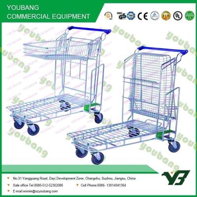 China Multi purpose Steel warehouse trolley cart transport trolley for supermarket for sale