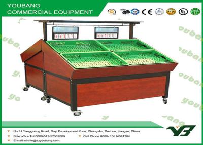 China Customized Double Sides Fruit vegetable display shelves and fruit racks for sale