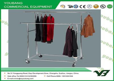 China OEM ODM  Adjustable 2-tier garment rack , display clothing racks floor stand for sale